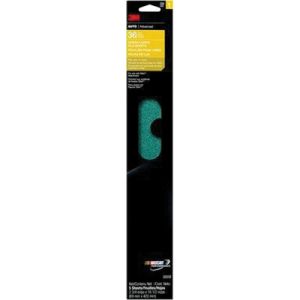 3M 32232 Green Corps Coated 36 Grit Dry Sanding File Sheet (5/Pack)