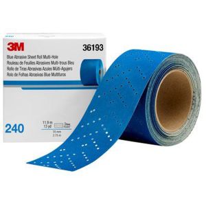 3M 36193 321U Series Multi-Hole 240 Grit 2-3/4 in. x 13 yd Abrasive Sheet Roll