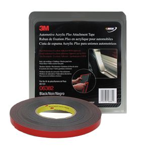 3M™ Automotive Acrylic Plus Attachment Tape, Black, 1/2 inch X 20 yards, 45 mil