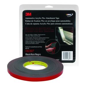 3M™ Automotive Acrylic Plus Attachment Tape, Black, 1/2 inch X 10 yards, 60 mil