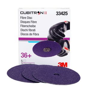 3M™ Cubitron™ II Abrasive Fibre Disc, 7 in x 7/8 in (180mm x 22mm), 36+ grade