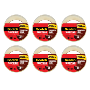 3M 91764 Scotch Commercial Grade 60 yd x 1.88 in. Packing Tape (6 Pack)