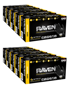 Raven Powder-Free Nitrile Large Gloves 10 Pack (1000 ct)