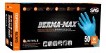 DERMA-MAX POWDER FREE EXAM GRADE DISPOSABLE NITRILE 8 MIL GLOVES - XL