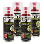 Raptor 2K Flame Red Spray-On Truck Bedliner Aerosol 13.2 oz (4 Pack)