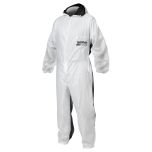 CLEAN Reusable Coverall White Nylon Front/Cotton Back (Large)