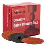 Sunmight 90604 Closed Coated 3 in. 50 Grit Quick Change Sanding Disc (25 ct)