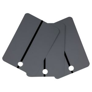 CTW 9315-02-25 Black Stripe on Medium Gray Metal Spray Paint Test Panel (25/Box)
