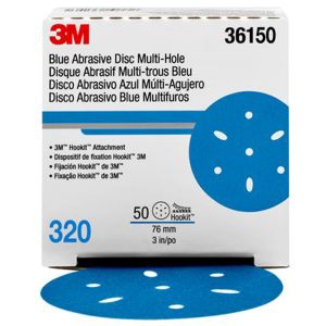 3M 36150 Multi-Hole Hook & Loop 320 Grit 3 in. Sanding Disc (50/Pack)