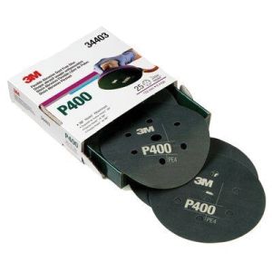 3M 34403 Hook & Loop Flexible Dust Free P400 Grit 6 in. Sanding Disc (25/Pack)