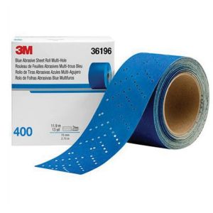 3M 36196 321U Series Multi-Hole 400 Grit 2-3/4 in. x 13 yd Abrasive Sheet Roll