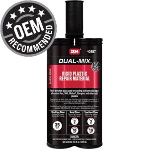SEM 40887 Dual-Mix White Rigid Plastic Repair Material (7 oz.)