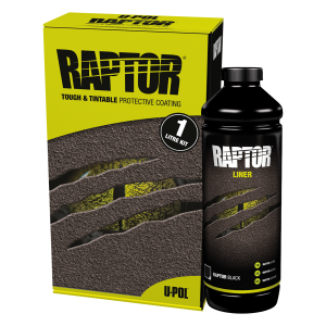 U-POL Raptor 1 Liter Black Urethane Spray-On Truck Bed Liner Kit