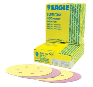 Yellow-Film 6 in. Super-Tack 7 Hole Dry Sanding Discs Grade P1000 (50/Box)