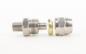 Reusable Straight Hose Connector 1/4 in MNPT