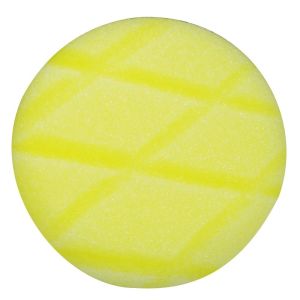 3 in. Yellow Diamond Cut Foam Pad - Hook & Loop