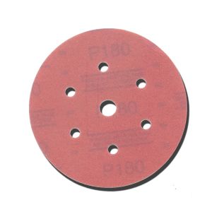 Red Abrasive Hookit Disc Dust Free 6 inch P180 Grit