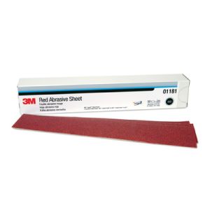 Red Abrasive Hookit 80 Grit 2.75 in X 16.5 in. Sanding File Sheet (25/Box)