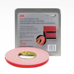 3M Automotive 45 mil White Attachment Tape (1/2 in. X 20 yd.)
