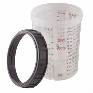 3M Large PPS Paint System Cup and Collar 28 oz 850 mL (4 ct)