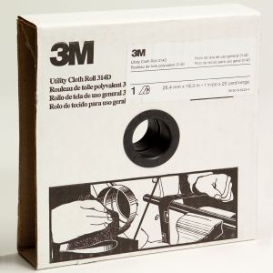 3M 19779 1 in. x 20 yd P180 Grit Very Fine Grade Utility Cloth Roll