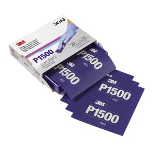 3M 34343 Wet or Dry 1500 Grit 5.5 in. x 6.8 in. Abrasive Hand Sheet (25/Pack)