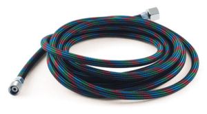 IWATA Braided Black Nylon Airbrush Hose with Fitting (10 ft)