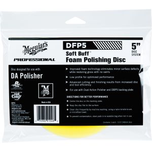 Meguiar's Soft Buff DFP5 Dual Action Polishing Disc 5 in. Hook & Loop Foam Pad