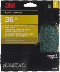 Stikit 36 Grit 6 in. Sanding Disc (5/Pack)