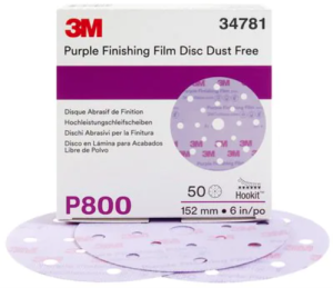 3M 34781 260L Series Dust Free Hook & Loop P800 Grit 6 in. Sanding Disc (50 ct)