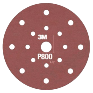 3M 34802 Flexible Dust Free Hook & Loop P800 Grit 6 in. Sanding Disc (25/Pack)