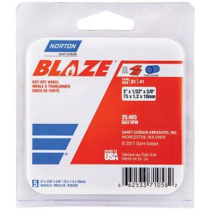 Norton Blaze 71058 3 in. Diameter Cut-Off Wheel (5 ct)