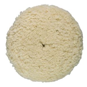 White Wool Heavy Cutting Hook & Loop Pad (9in.)
