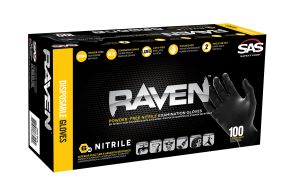 Raven Powder-Free Nitrile Gloves Large (100/Box)