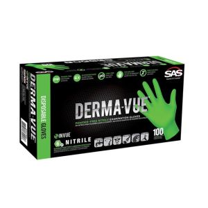 Derma-Vue Powder-Free Nitrile Gloves Large (100/Box)