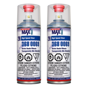 SprayMax 3680069 2K High Speed Clear Coat Aerosol 11.3 oz (2 Pack)