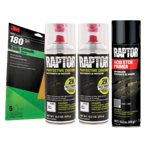Raptor 2K White  Spray-On Truck Bedliner Bare Metal Aerosol Kit (26.4 oz)