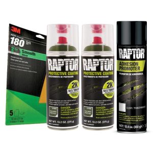 Raptor 2K Olive Green Truck Bedliner Flexible Plastic Aerosol Kit (26.4 oz)