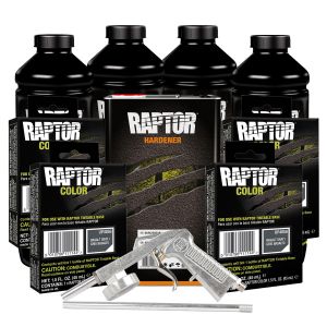 U-POL VOC Basalt Gray 4L Raptor Truck Bed Liner Kit with Gun