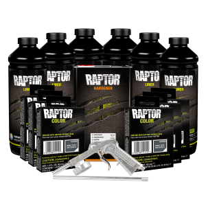 U-POL Basalt Gray 6L Raptor Truck Bed Liner Kit with Gun