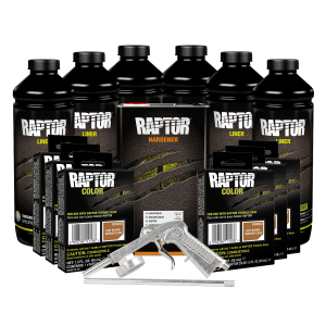 U-POL Light Brown 6 Liter VOC Raptor Truck Bed Liner Kit with Gun