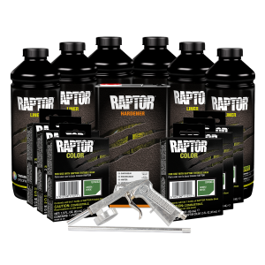 U-POL Green 6 Liter VOC Raptor Truck Bed Liner Kit with Gun