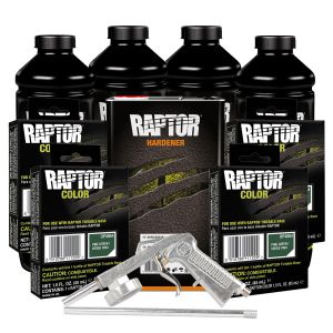 U-POL Pine Green 4L Raptor Truck Bed Liner Kit with Gun