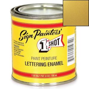 One-Shot 109L-HP Oil Based Metallic Gold Lettering Enamel (1/2 Pint)