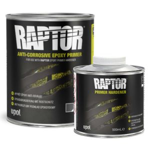 U-POL 4832 Raptor Gray Anti-Corrosive Epoxy Primer Kit w/ Hardener (1 Liter)