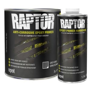 U-POL 4834 Raptor Gray Anti-Corrosive Epoxy Primer Kit w/ Hardener (3 Liter)